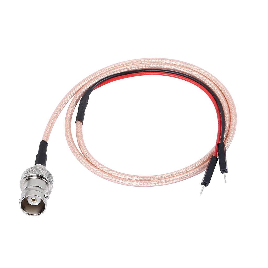 BNC Male to Dupont Wire Test Leads Cable Connector Adapter Extension Wire (Red+Black) Pack of 2 S1763