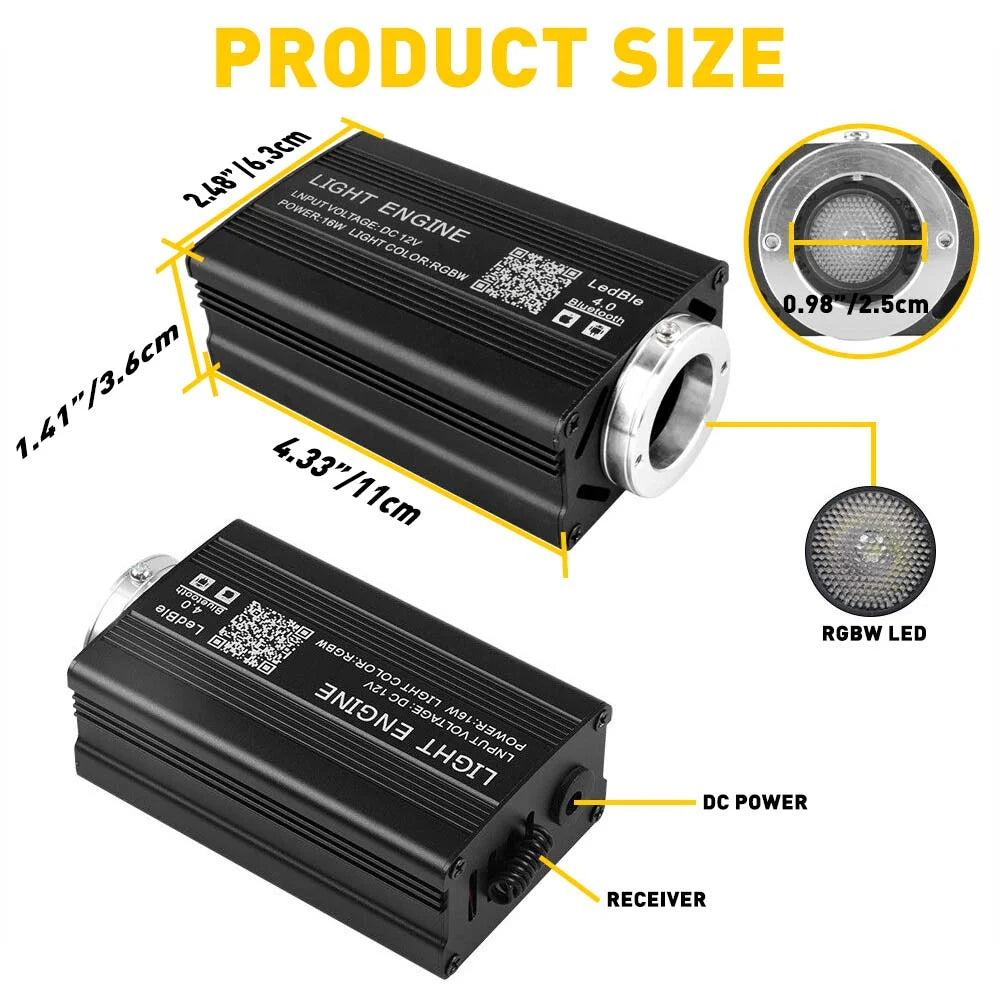 500pc Fiber Optic Car Headliner Star Light Kit Remote V18895