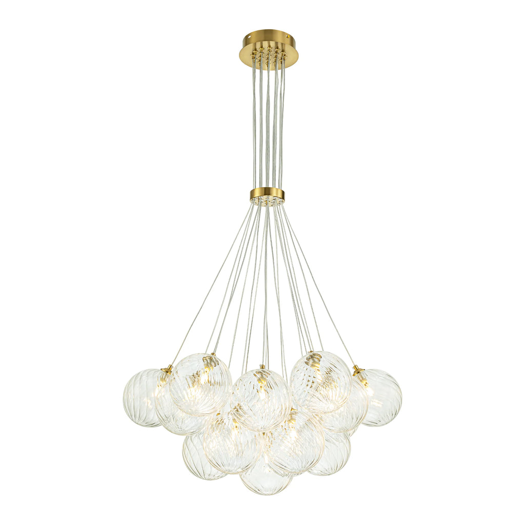 Ribbed Glass Bubble Chandelier J3133