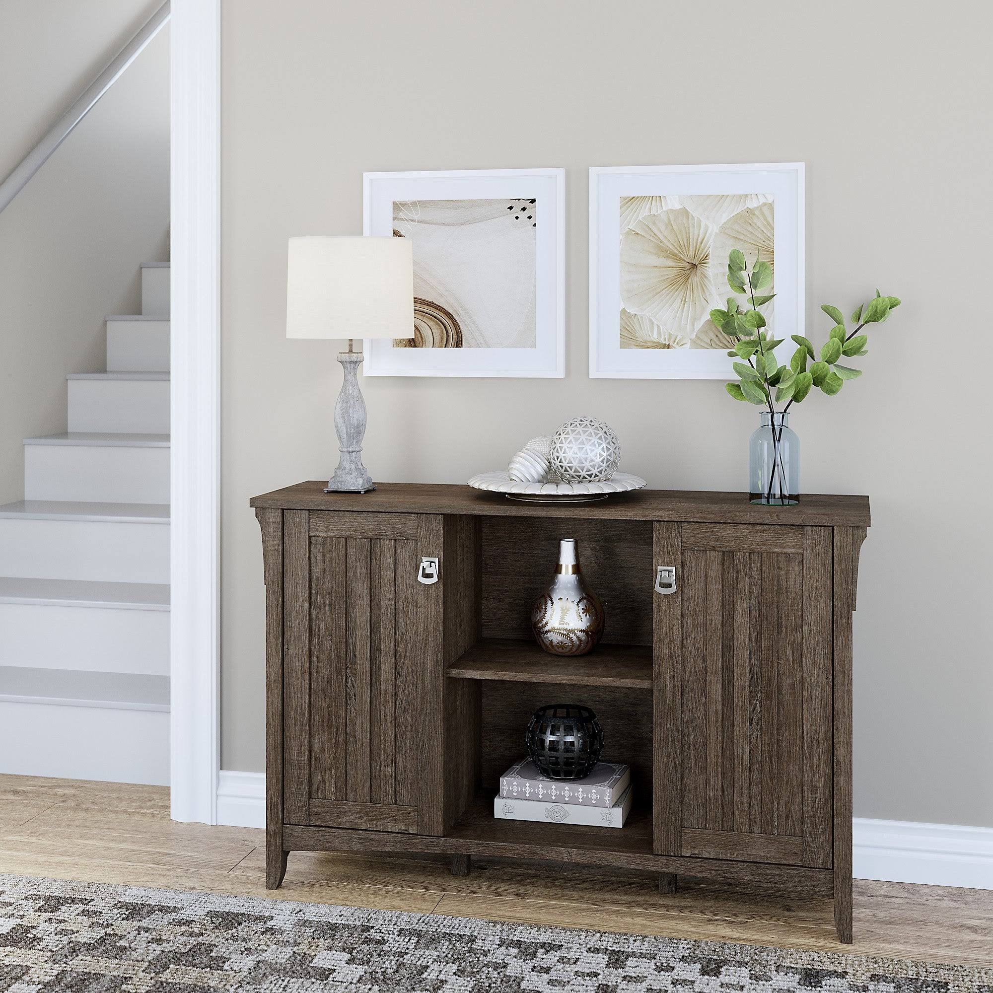 Ash Brown Accent Storage Cabinet with Doors D927