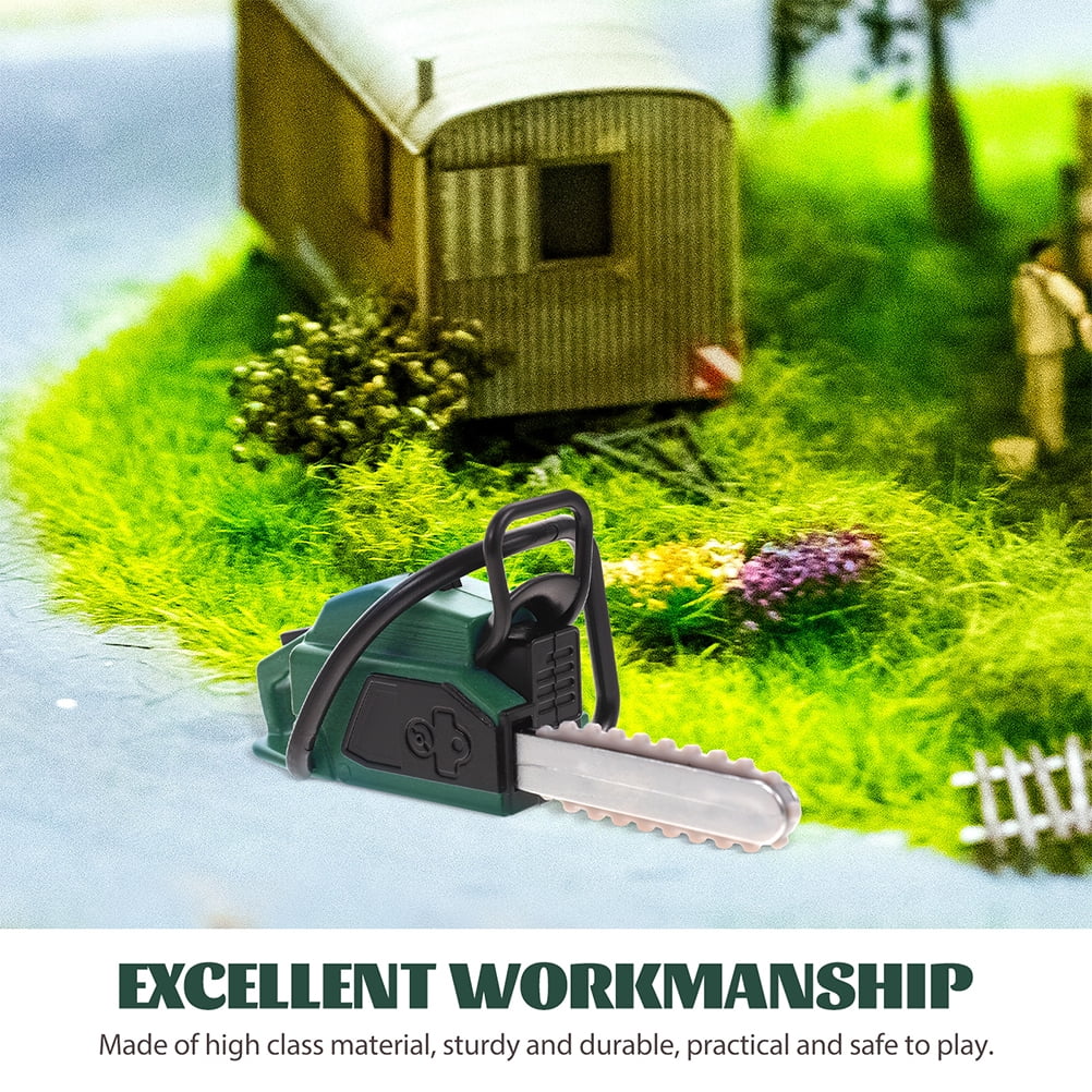 10 Pcs Dollhouse Chainsaw Ornament Models Miniature Toy Decorations U266304