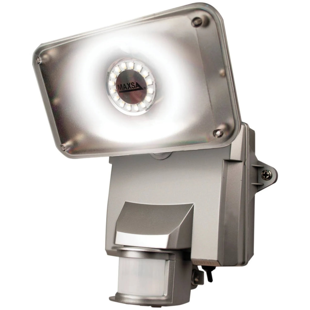 Silver Motion-Activated Solar LED Security Floodlight J1054