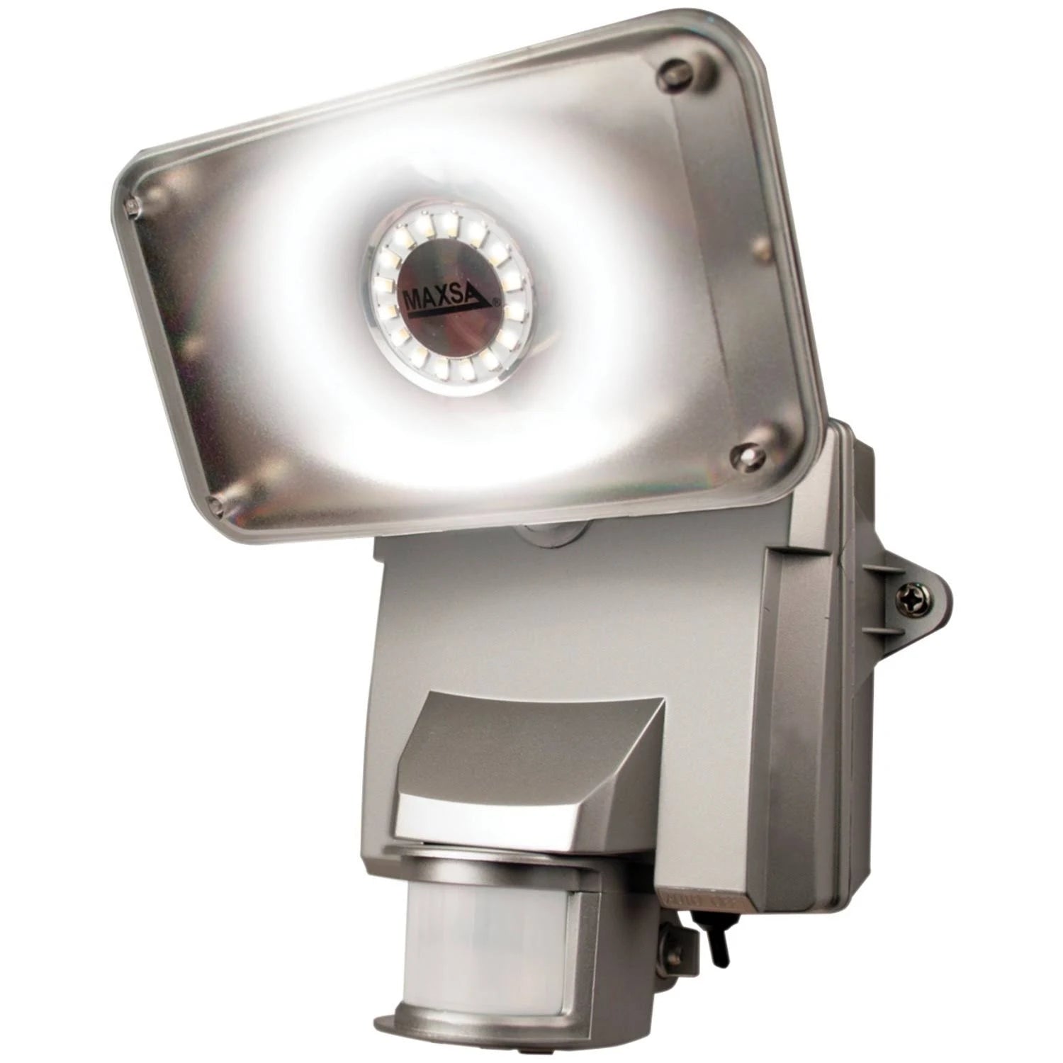 Silver Motion-Activated Solar LED Security Floodlight J1054