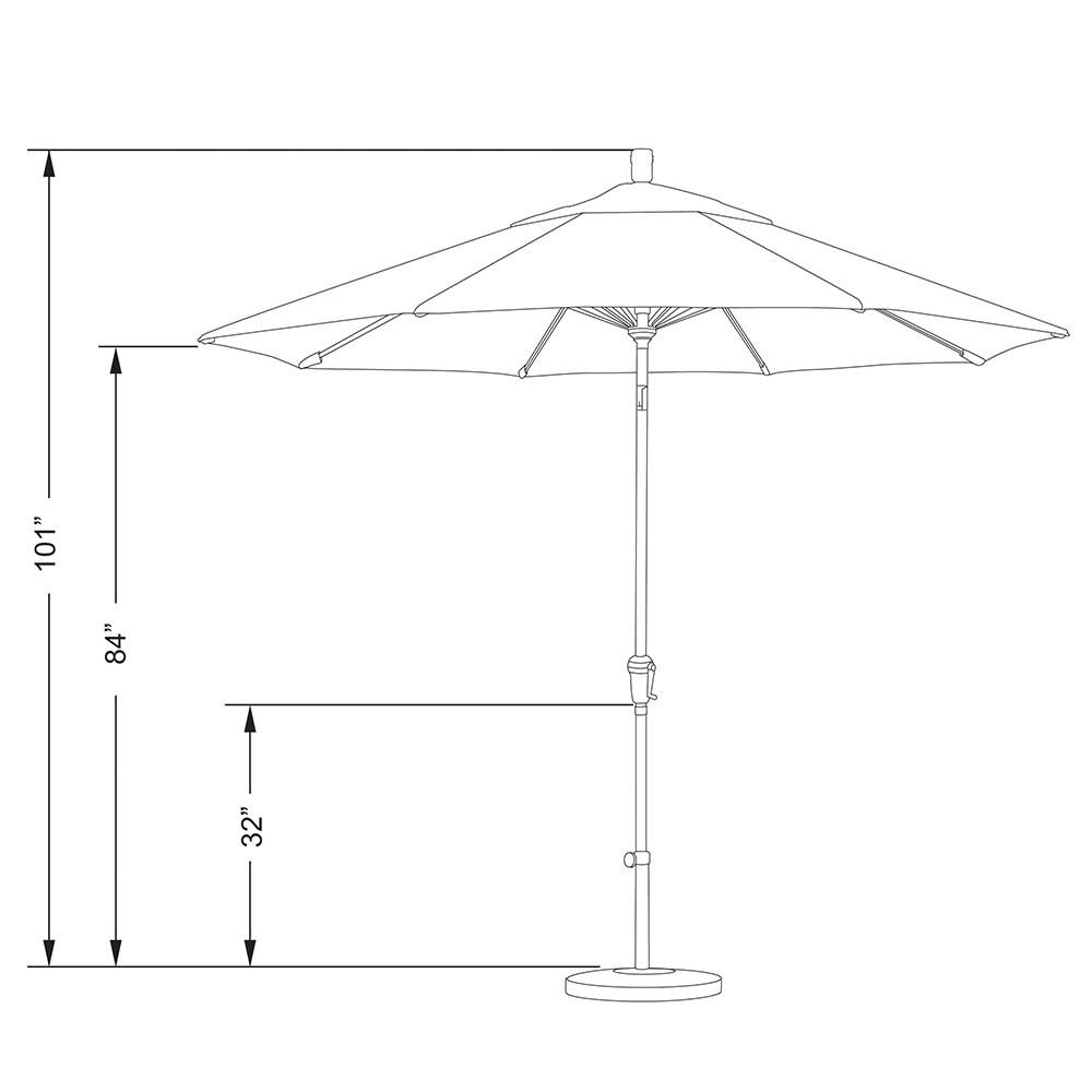 9 ft. Aluminum Patio Umbrella O619