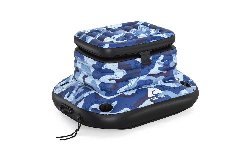 Blue Camo Inflatable Floating Cooler G6391