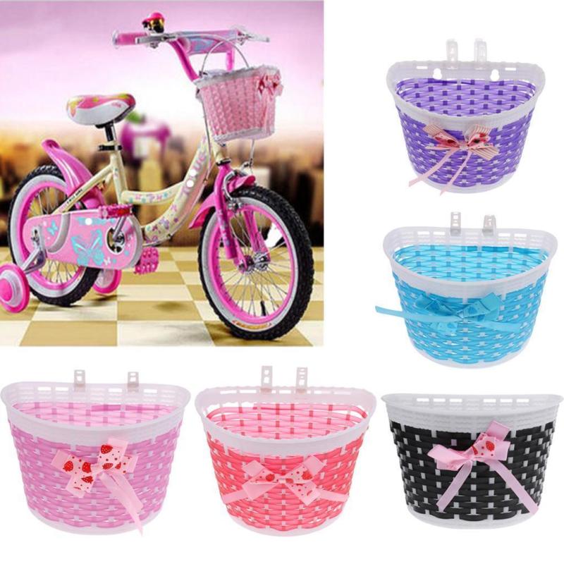 2Pcs Kids Cycling Bike Handlebar Bag Front Basket Pouch Detachable H401289