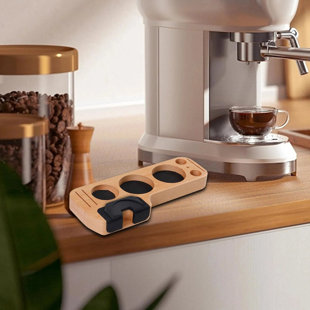 Coffee Tamping Station Espresso Tamper Holder Wooden 58mm I714