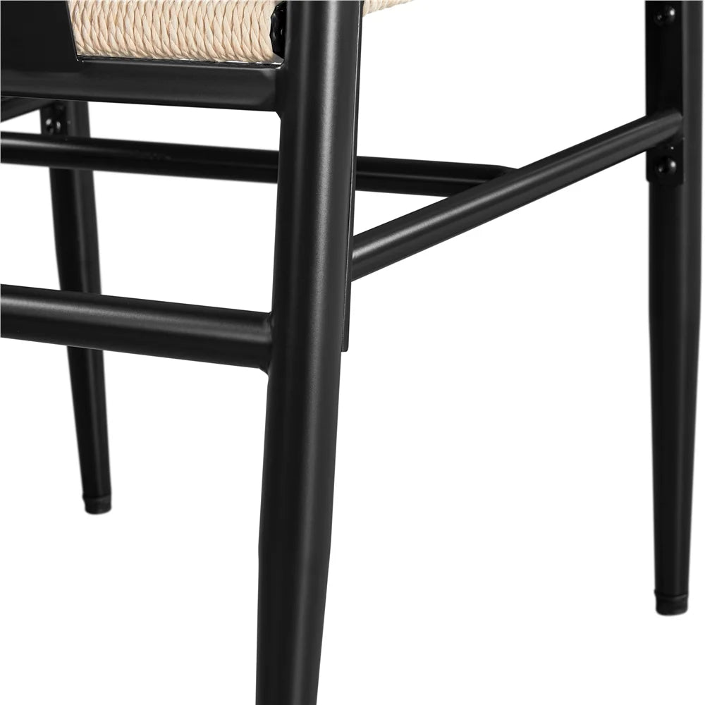Set of 2 Black Weave Arm Chairs B872