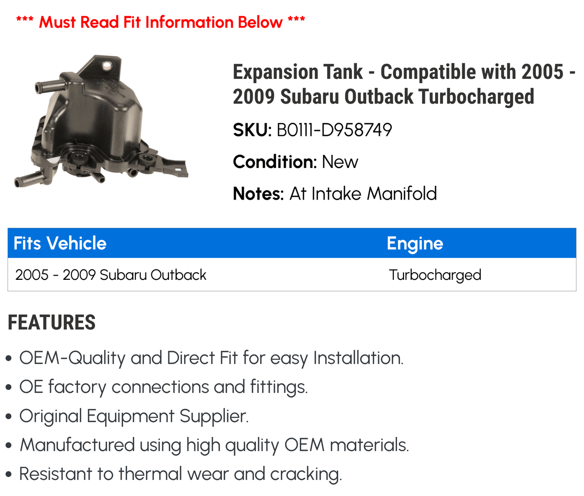 Expansion Tank Q351