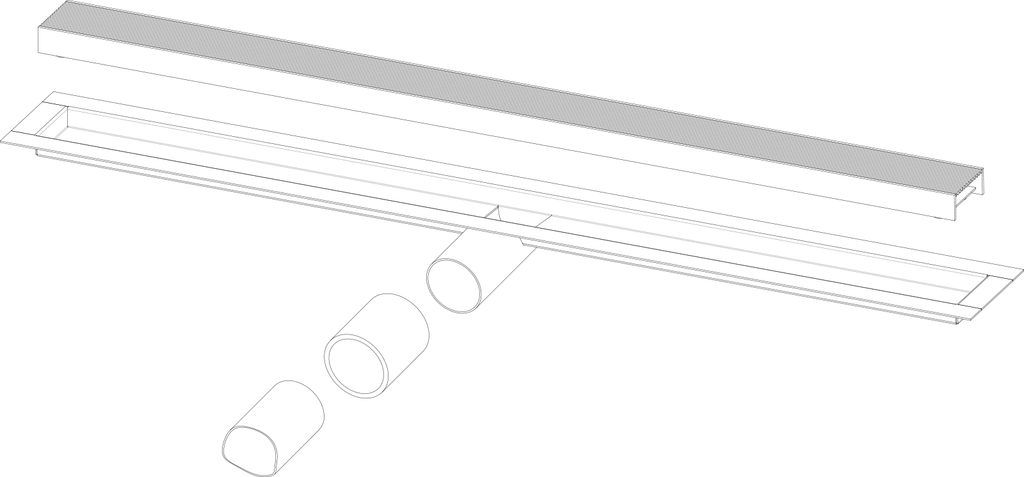 Satin Stainless 24 inch Linear Shower Drain Kit B92530