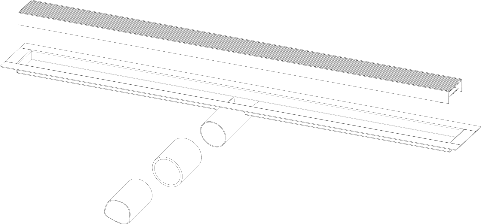 Satin Stainless 24 inch Linear Shower Drain Kit B92530