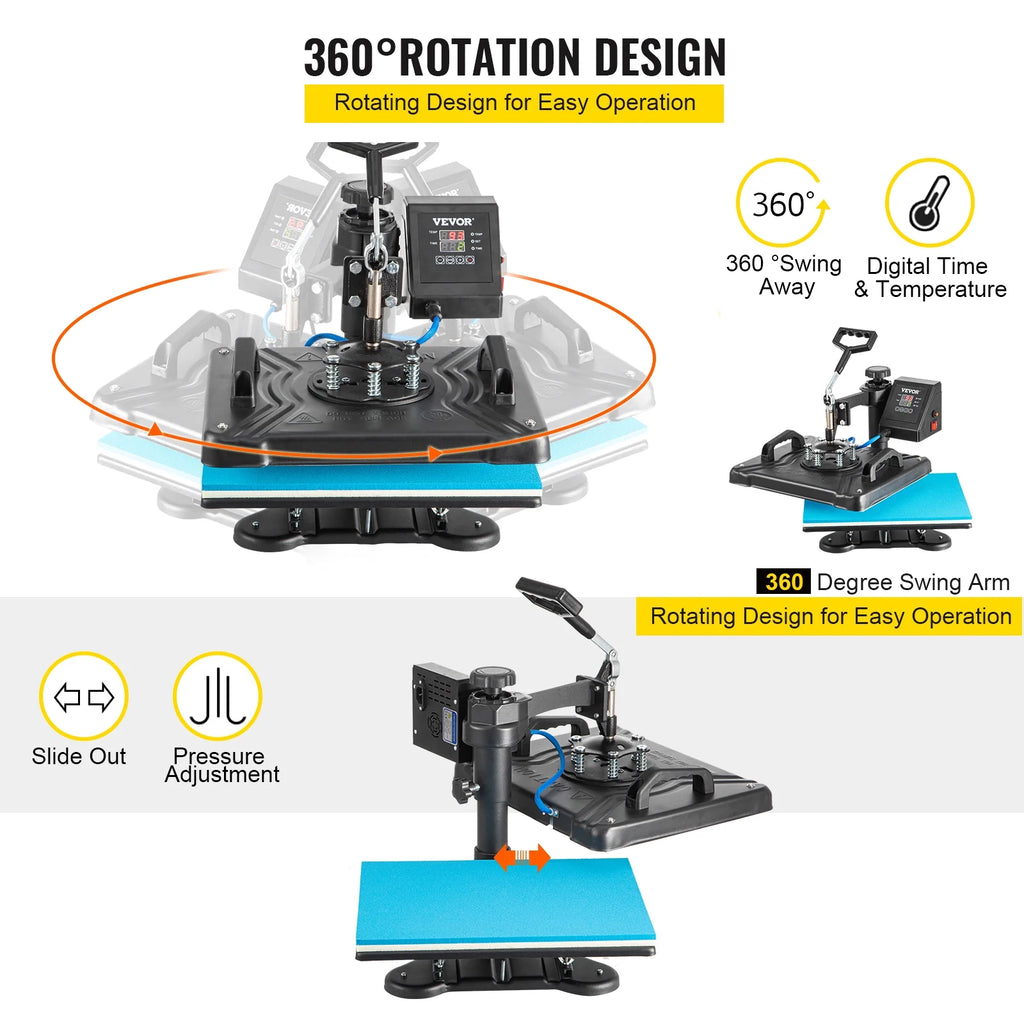 5 in 1 Heat Press Machine Digital Multifunctional Sublimation G315839