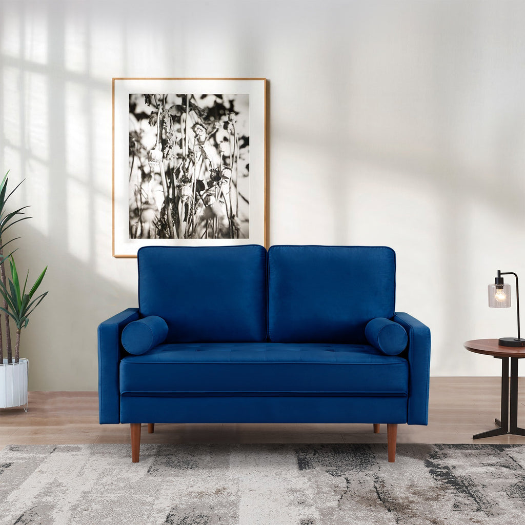 Blue Velvet Tufted Sofa Couch I13812