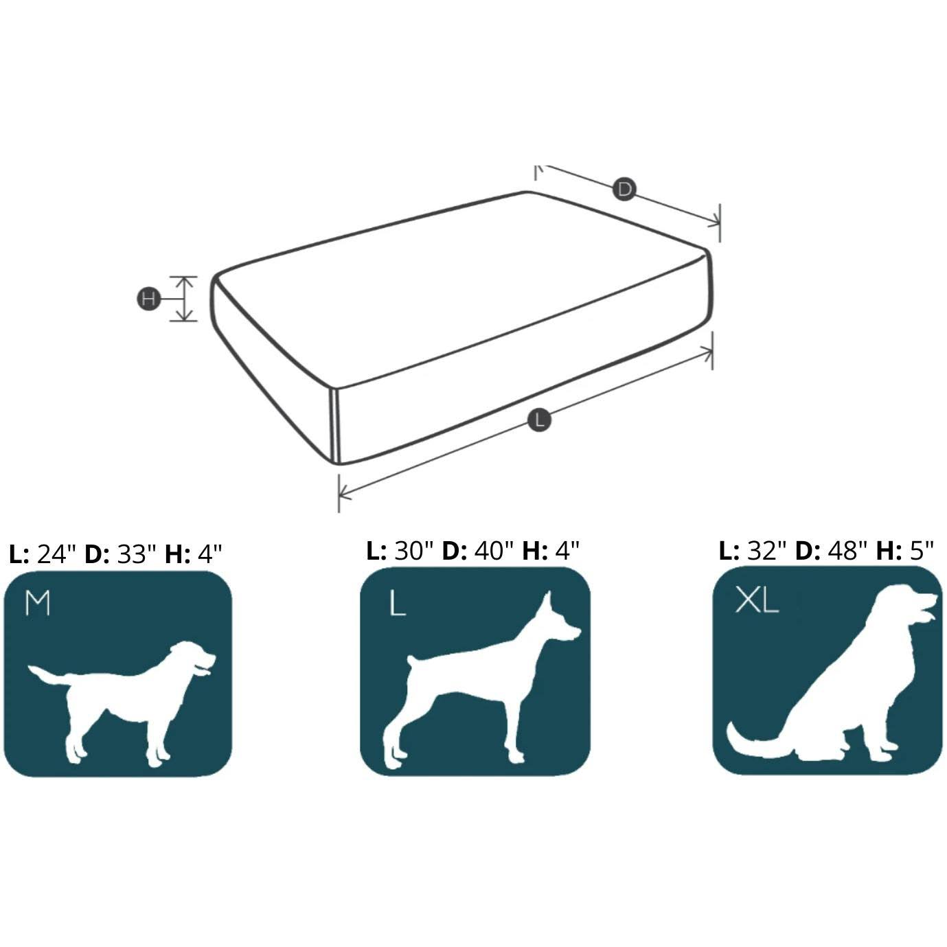 Orthopedic Medium Dog Bed in Fathom Gray E599