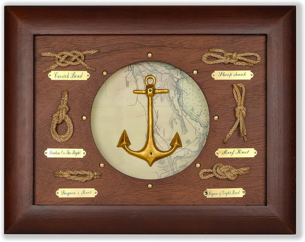 Nautical Knot Board Frame Wall Decor Anchor Pack of 2 G389841