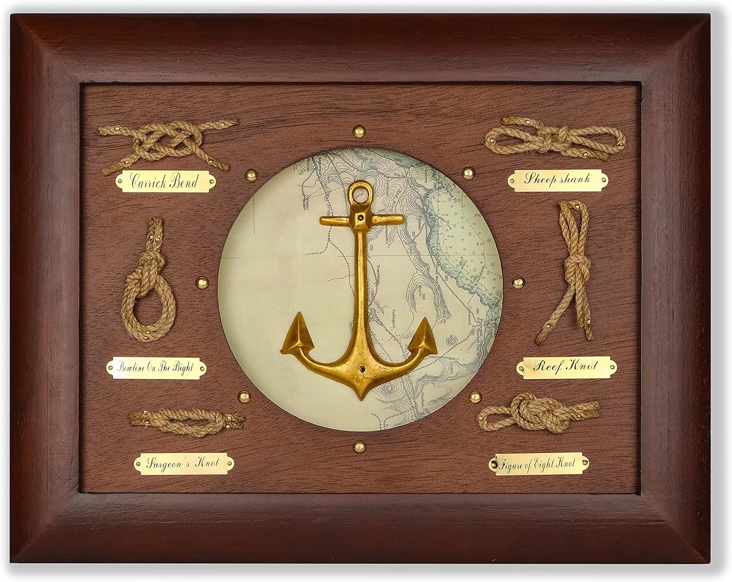 Nautical Knot Board Frame Wall Decor Anchor Pack of 2 G389841