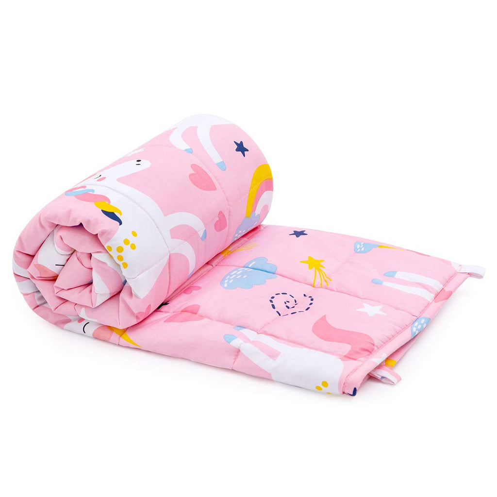 Pink Unicorn 100% Natural Cotton Weighted Blanket V16742