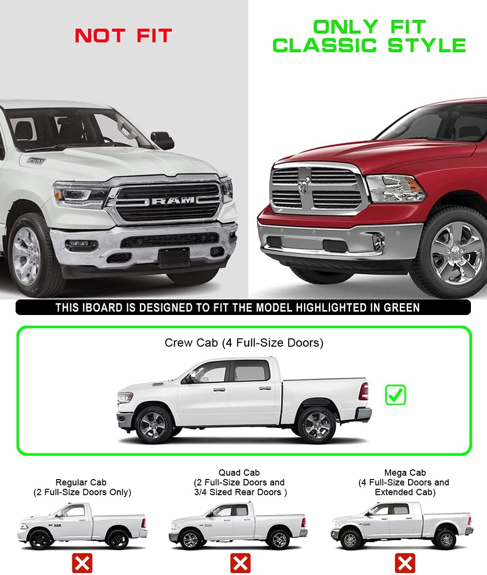5in Running Boards for Dodge Ram Crew Cab I758588