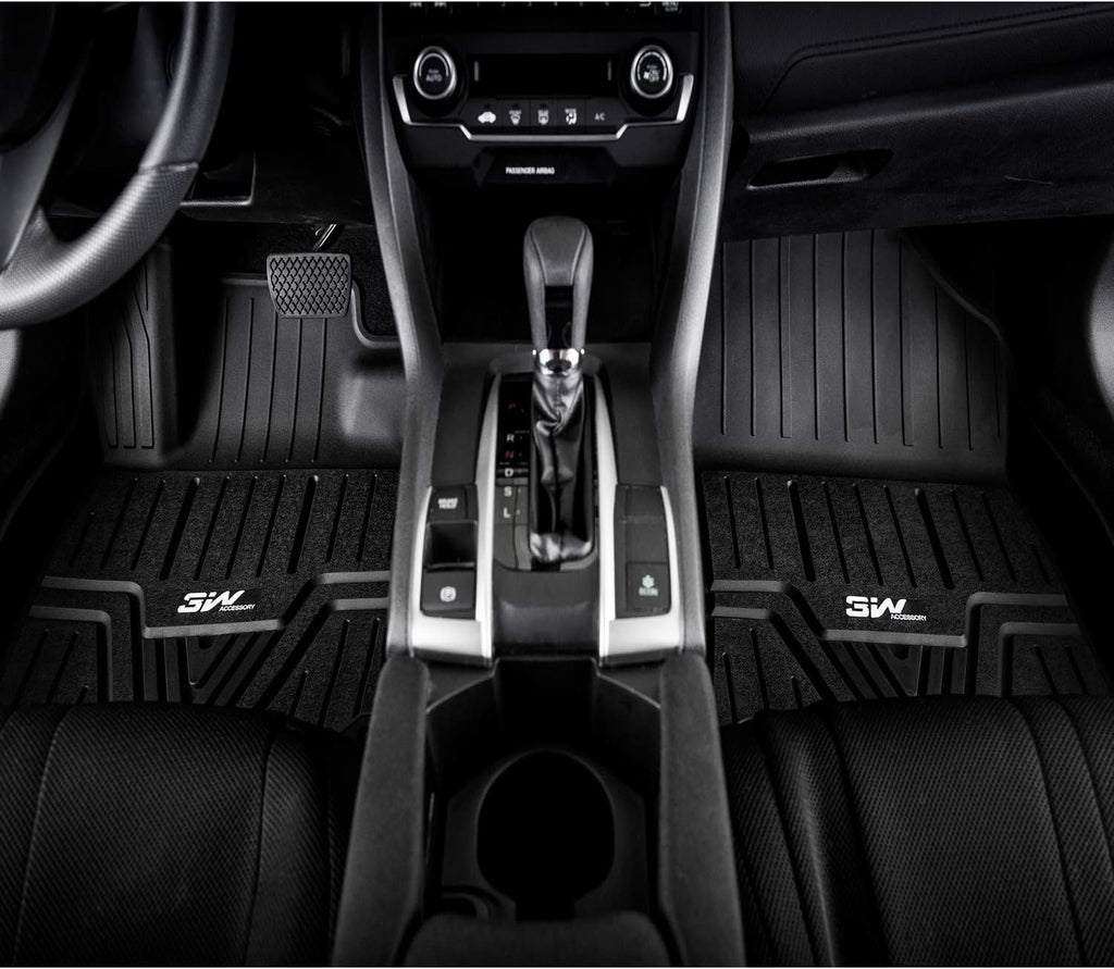 TPE All Weather Custom Fit Floor Liner Full Set Car Mats Black E6765