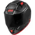 Helmet 50.6 Sport Deep Matt Black / Red - Size Xs C4937