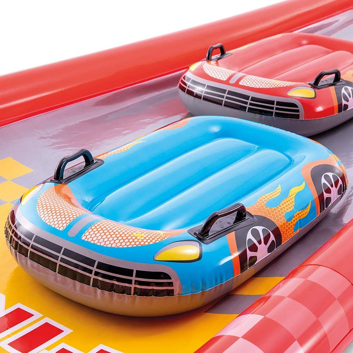 Red Inflatable Slide Mat with 2 Surfboards Z6131