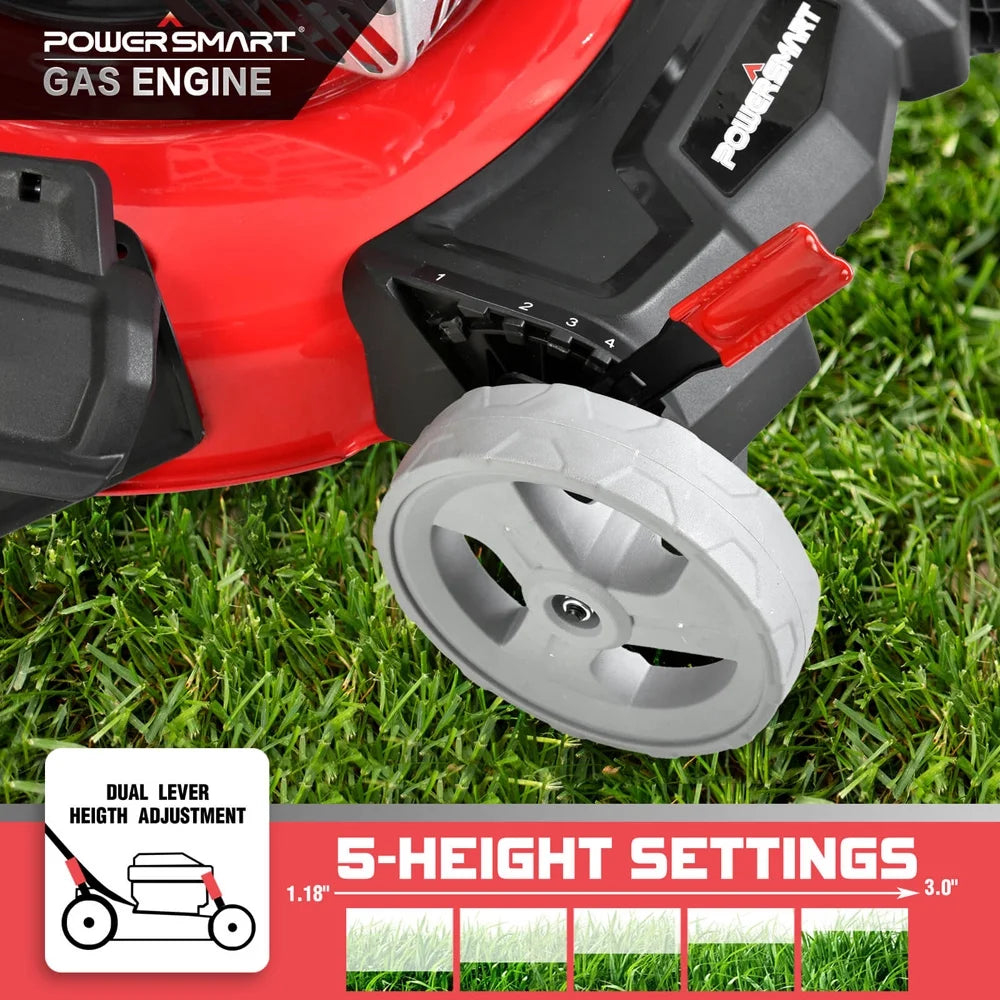 21-Inch 144cc 3-in-1 Walk-Behind Push Lawn Mower with Rear Bag J250382