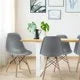Gray Set of 4 Beech Wood Dining Chairs G5368