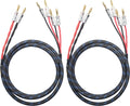 1pair Set Bi-Wire Speaker Cable (3M(9.84ft)) Pack of 2 E983975