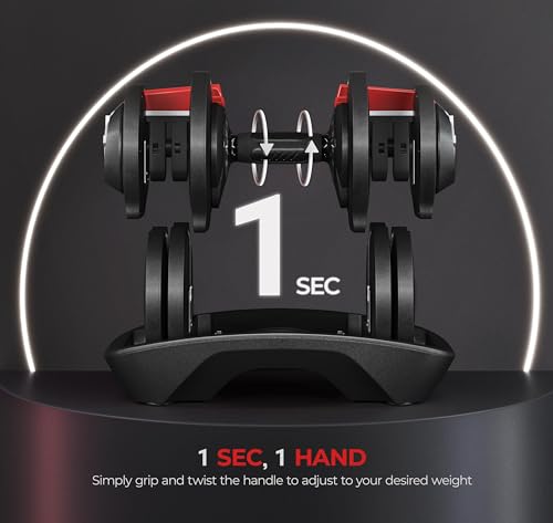 Adjustable Dumbbell Set 40LB/52.5LB/90LB with Anti-Slip Handle D38528