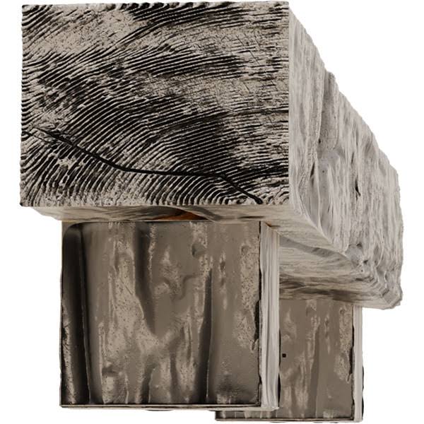 Burnished Pine Faux Wood Fireplace Mantel Kit with Corbels B36713