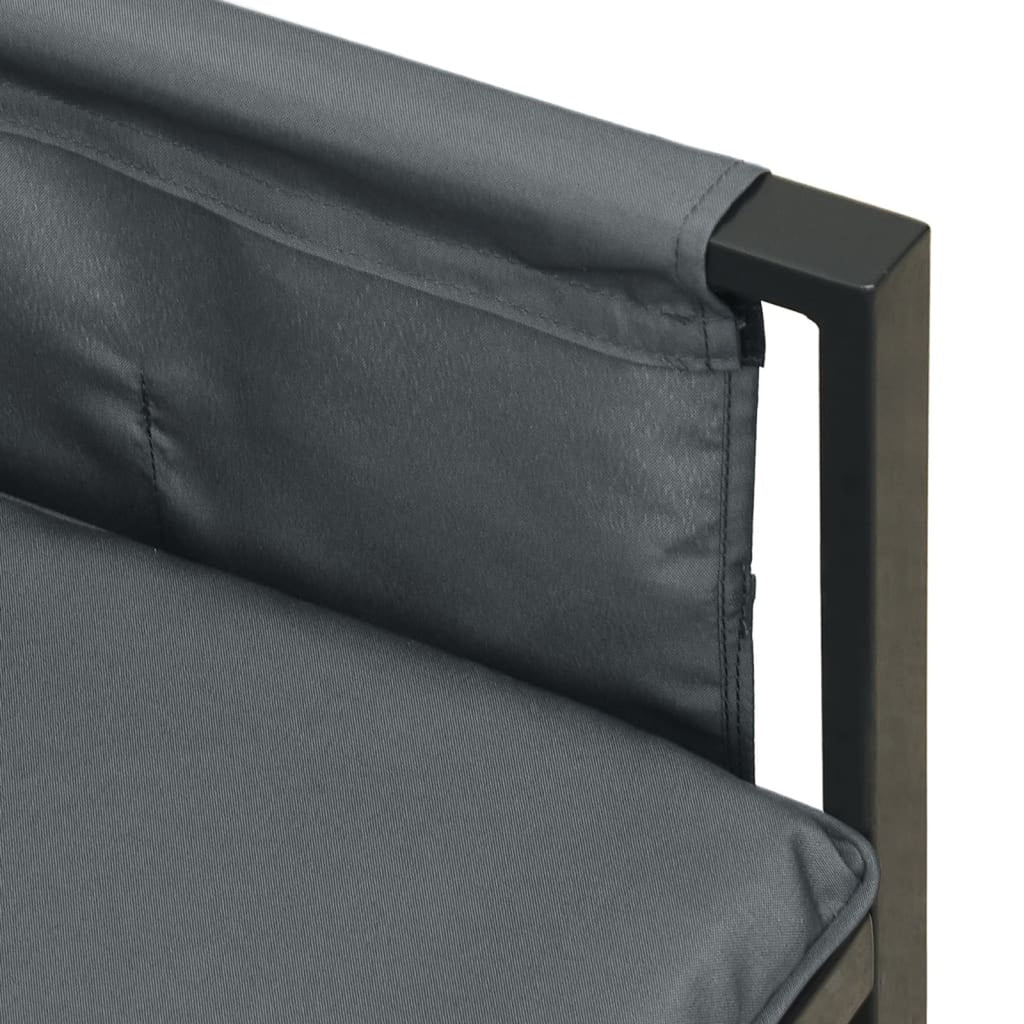 Anthracite Steel and Textilene Patio Corner Sofa M21843