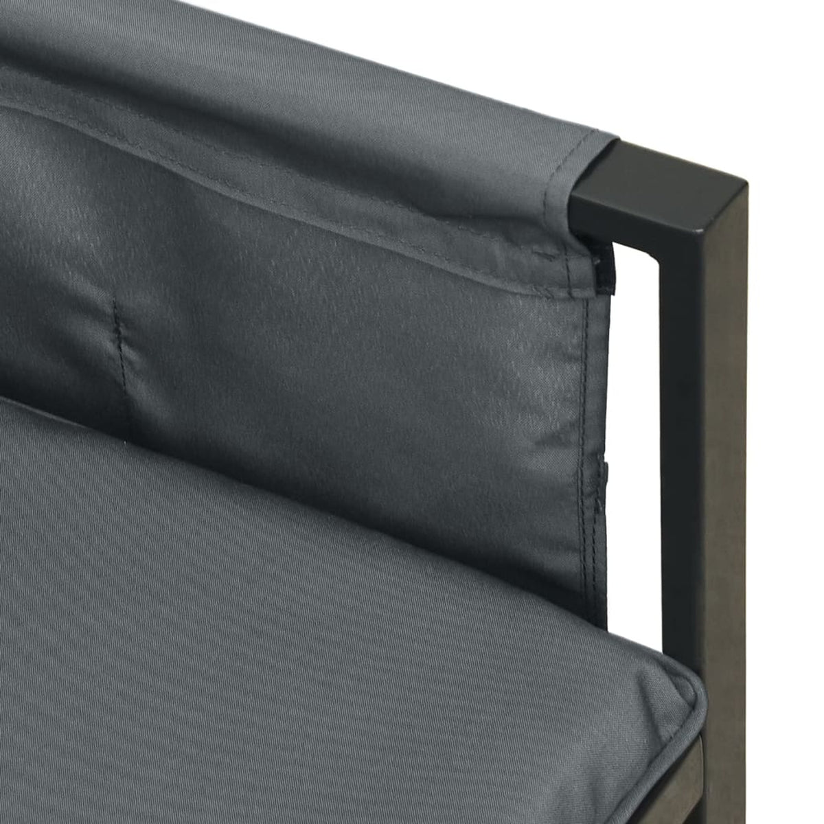 Anthracite Steel and Textilene Patio Corner Sofa M21843