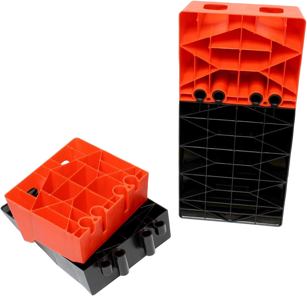 Tandem Axle Leveler Ramps, 2 Pk Heavy Duty RV Leveling Blocks I543741