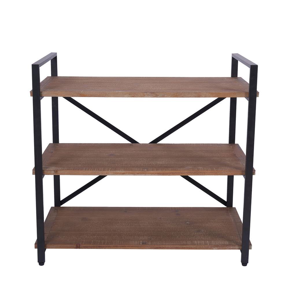 Dark Brown 3 Tier Bookcase Bookshelf V54082