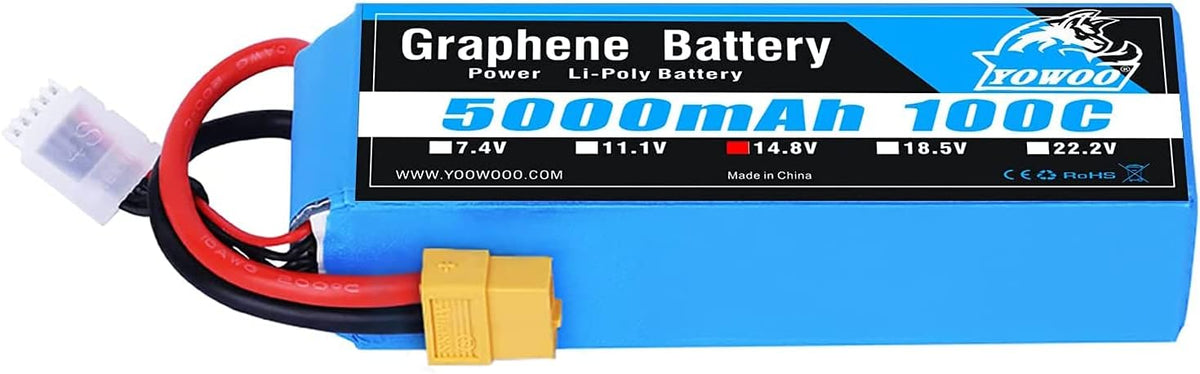4S Graphene Lipo Battery 14.8V 5000mAh 100C EC5 Plug Q845