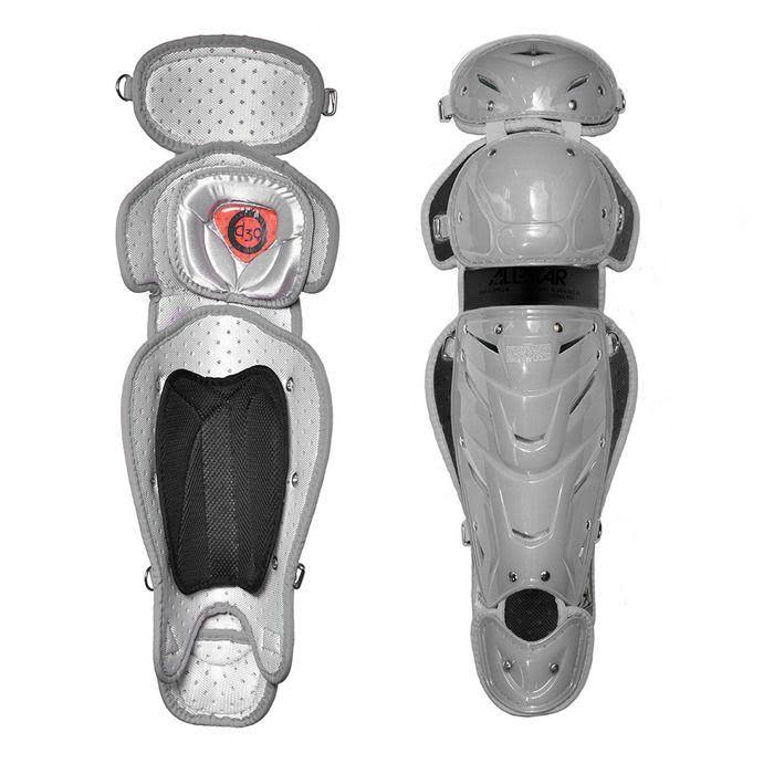 14.5x22 Softball Leg Guards in White/Dark Green U740004