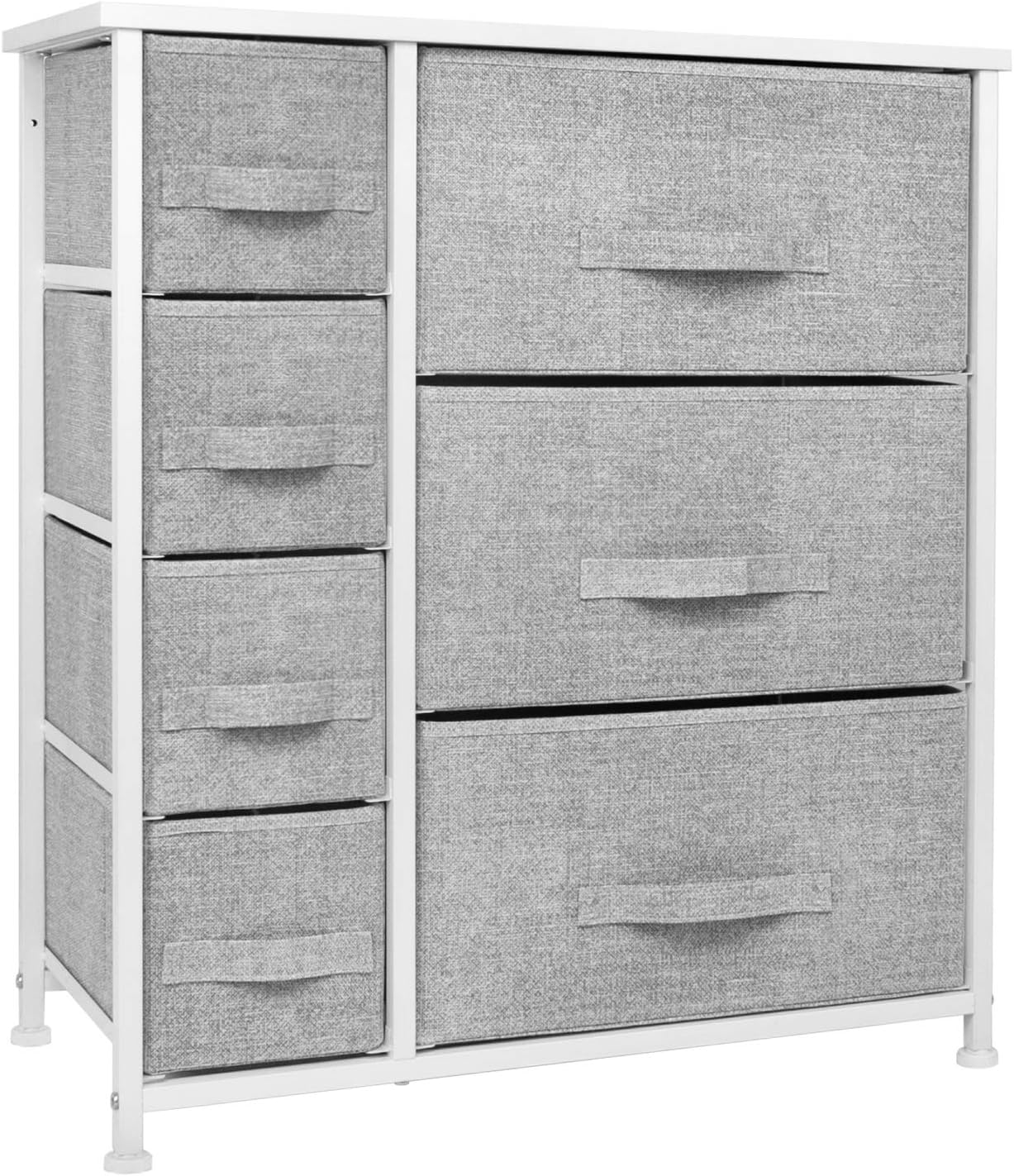 7 Drawer Dark Gray Fabric Storage Tower Dresser A59355