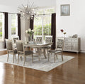 7pc Silver Dining Table with 6 Side Chairs F270