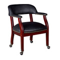 Black Captain Chair with Casters Z9531