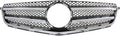 Chrome Shell Grille Assembly with Painted Black Insert for Mercedes-Benz C300 C350 2008-2011 AMG Styling Package Plastic Q110890
