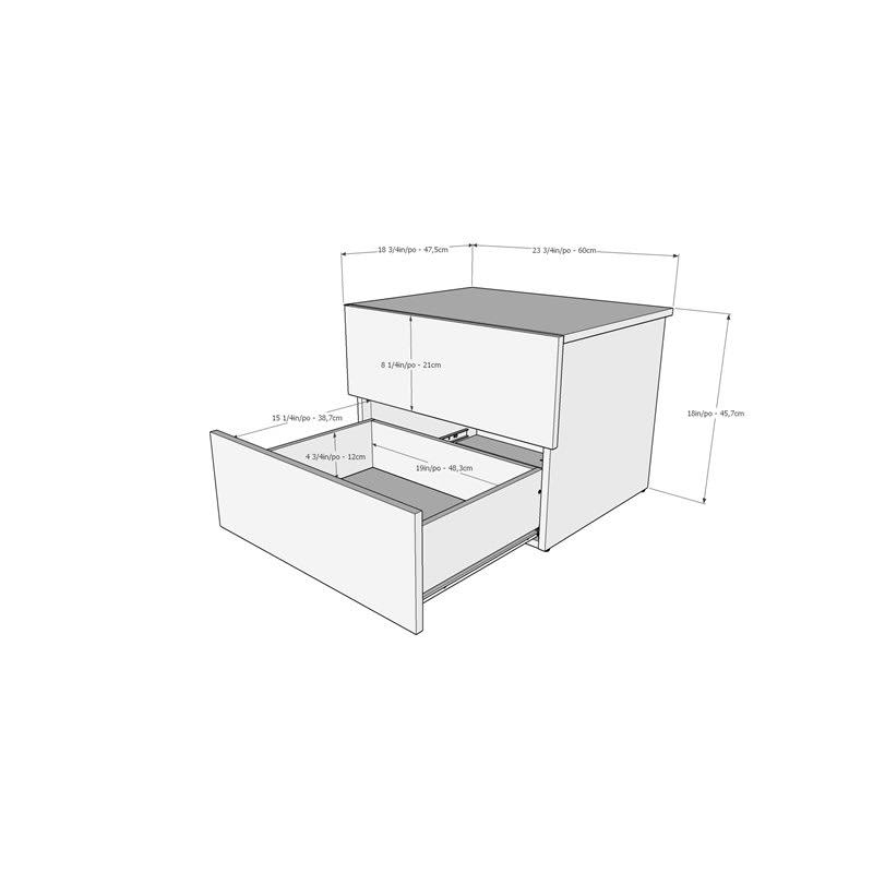 Queen Size 4 Piece Bedroom Set Bark Grey and White U209674