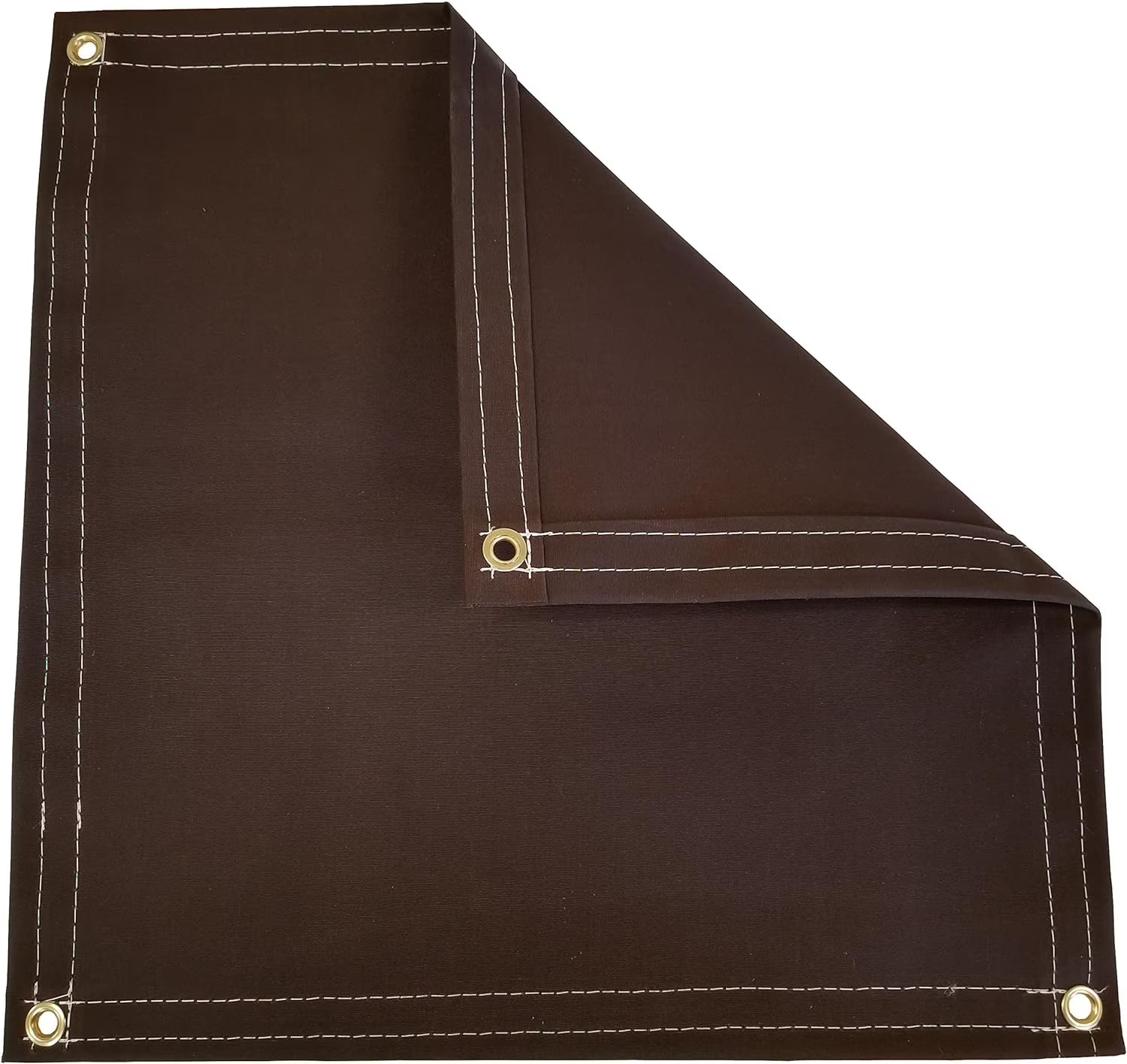 Brown Polyester Canvas Tarp 12 Ft. X 15 Ft. 14.5 Oz. D409807