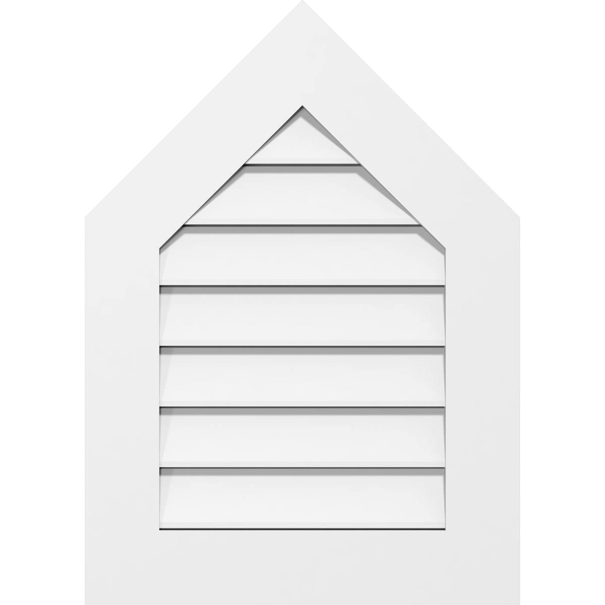 Peaked Top Surface Mount PVC Gable Vent 9/12 Pitch O59623