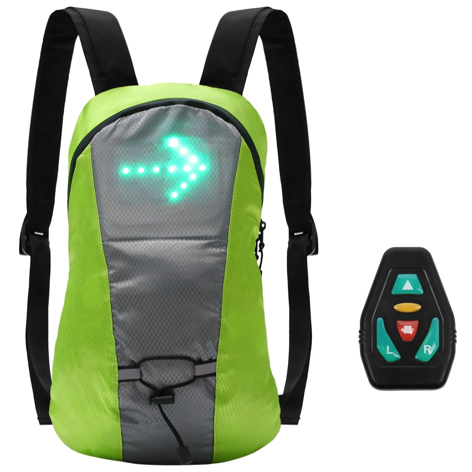 Wireless USB Rechargeable LED Turn Signal Backpack Light O2243
