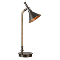 Oxidized Bronze Task Lamp with Pivoting Adjustable Shade C137
