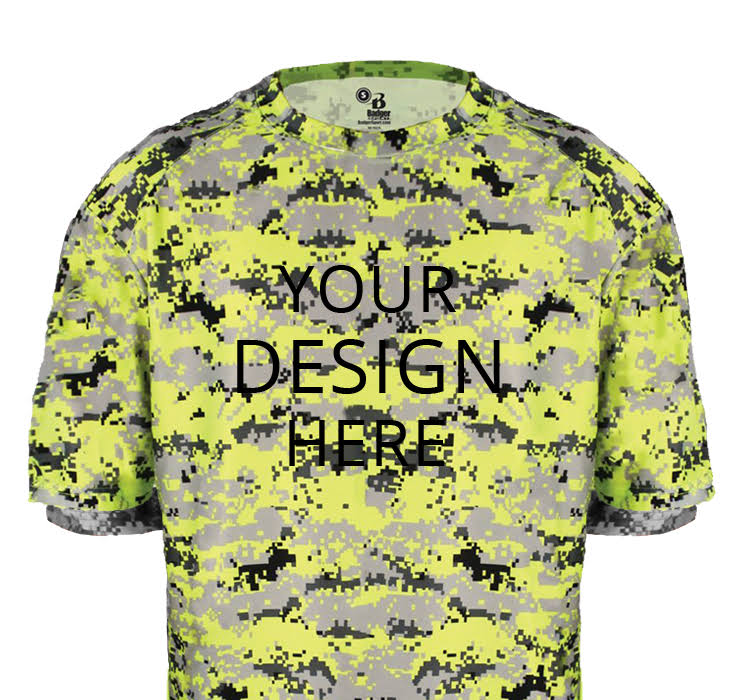 Safety Yellow Digital Tee W7484