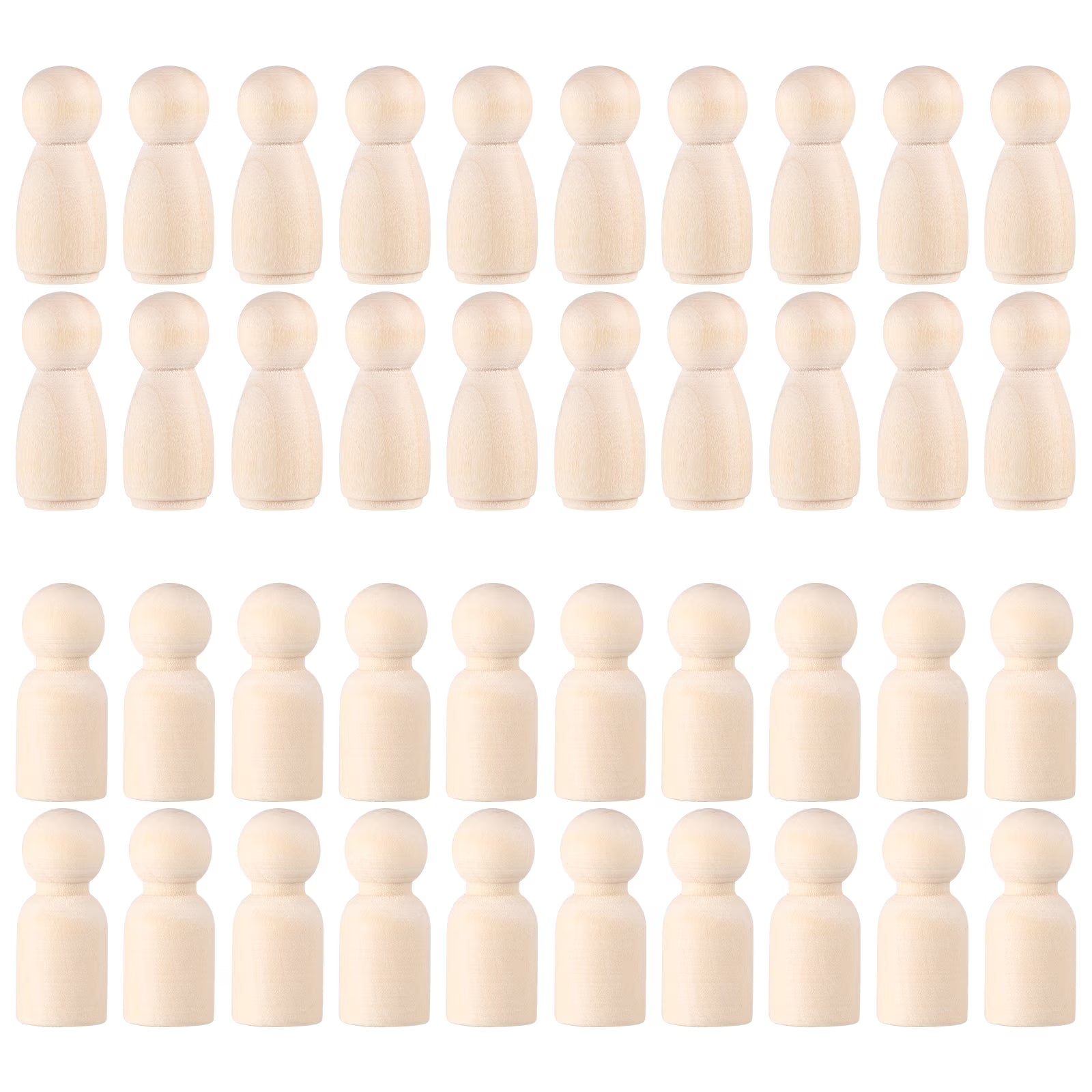 50pcs Unfinished Wooden Peg Dolls S690279