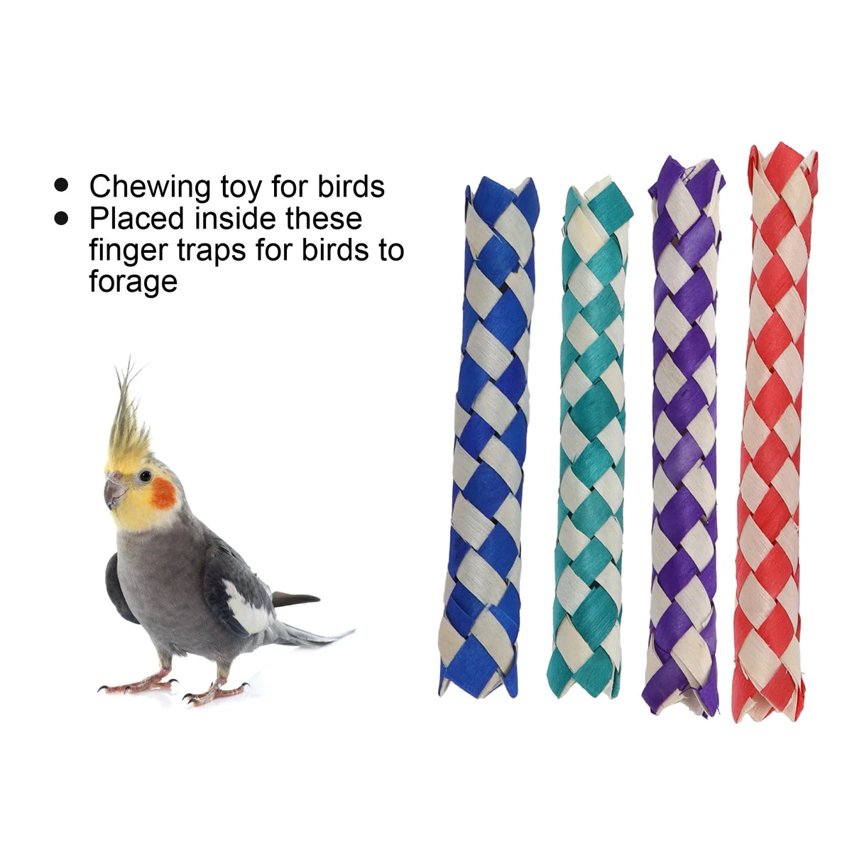24 Finger Traps Bird Chewing Toys A3225