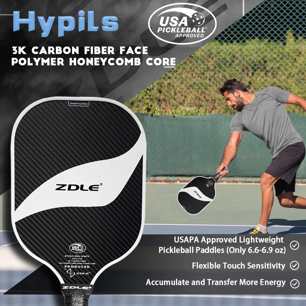 Graphite Pickleball Paddle Set with 3K Carbon Fiber Polymer Honeycomb Core R57450