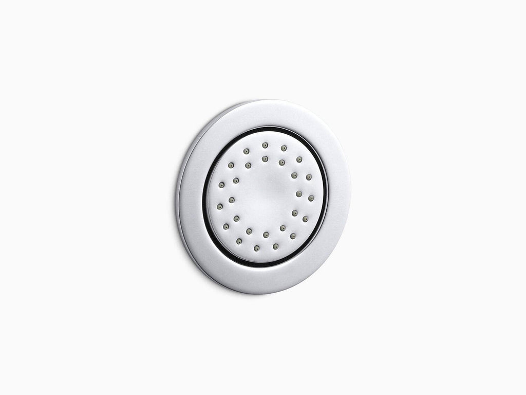 Brushed Moderne Brass Round Metal Body Spray B624